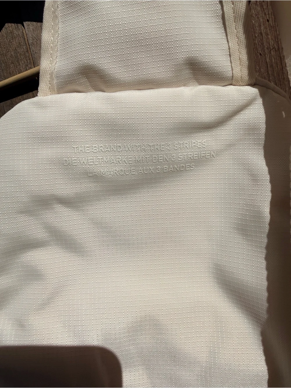 adidas Cream Mini Sling Backpack with Trefoil Patch